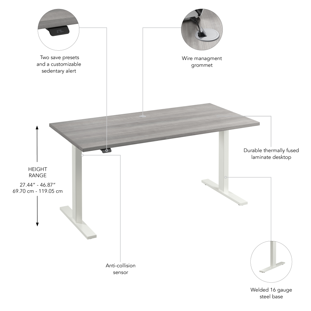 Move 60 Series 60W x 30D Electric Height Adjustable Standing Desk