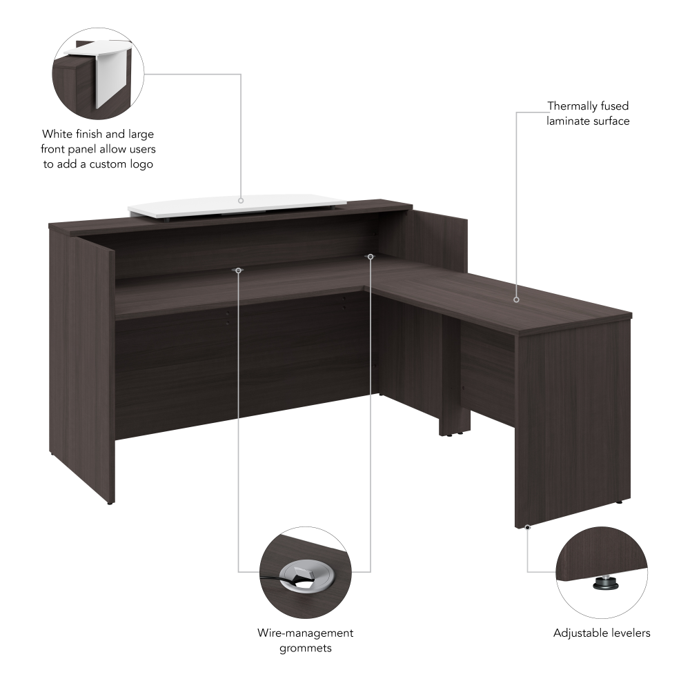 Arrive 72W x 72D L Shaped Reception Desk with Counter