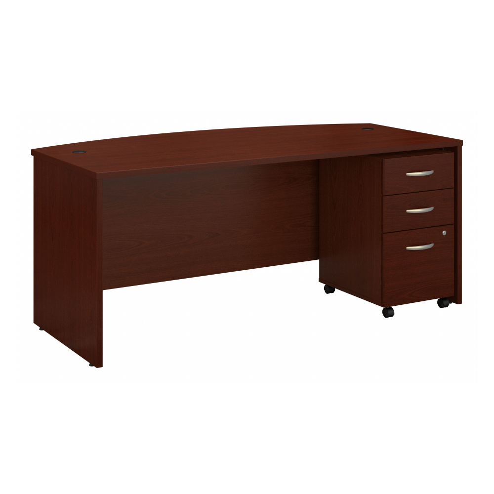 Series C 72W x 36D Bow Front Desk with Mobile File Cabinet
