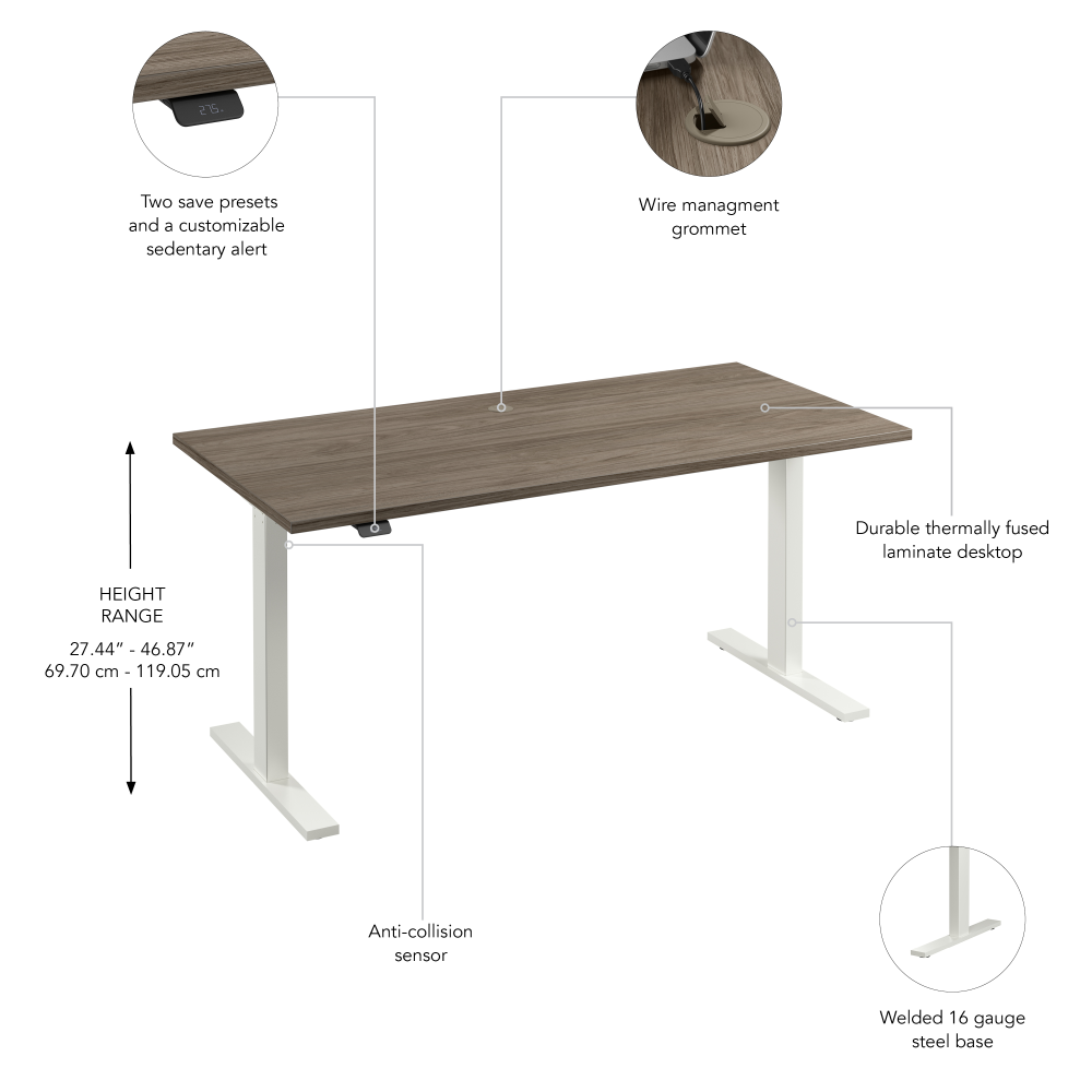 Move 60 Series 60W x 30D Electric Height Adjustable Standing Desk