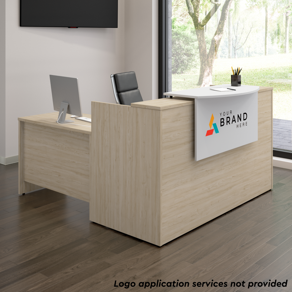 Arrive 72W x 72D L Shaped Reception Desk with Counter
