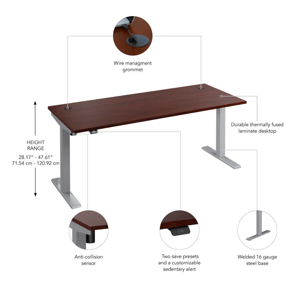 Move 40 Series 72W x 30D Electric Height Adjustable Standing Desk
