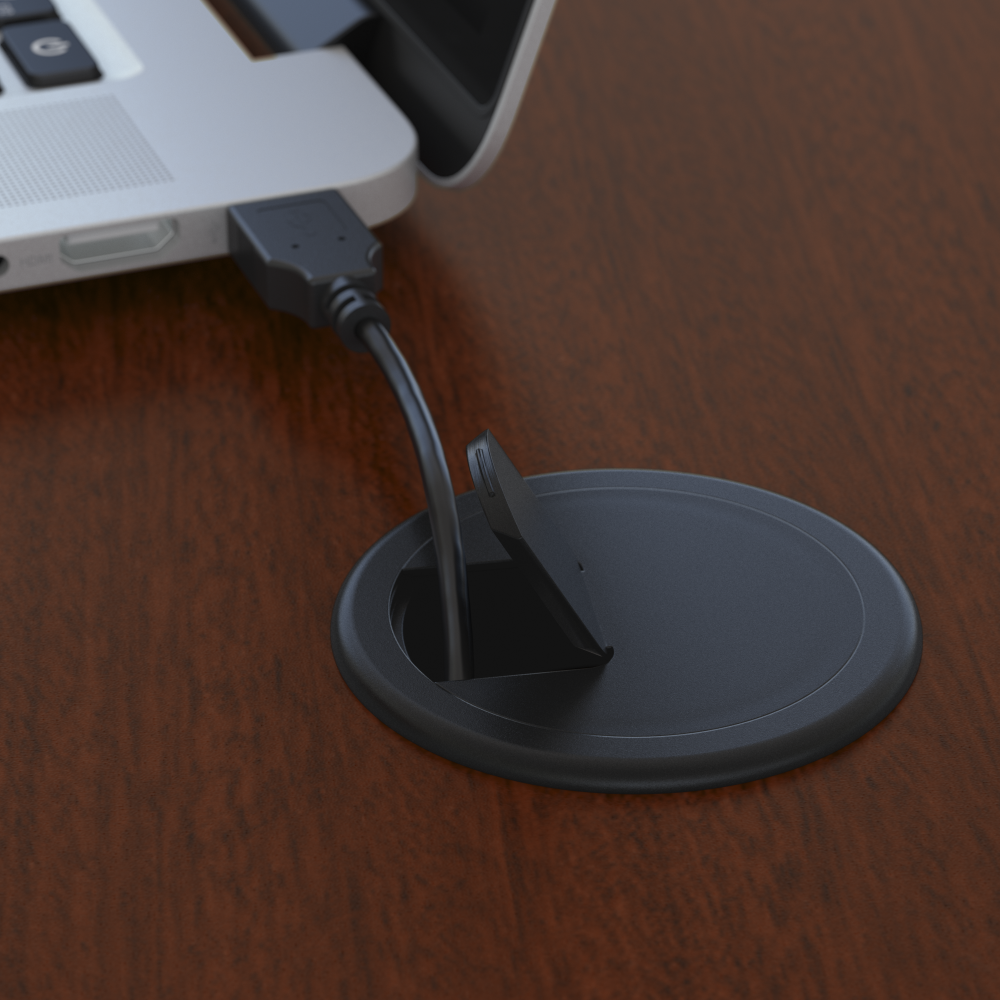 Series C 72W x 36D Bow Front Desk with Mobile File Cabinet