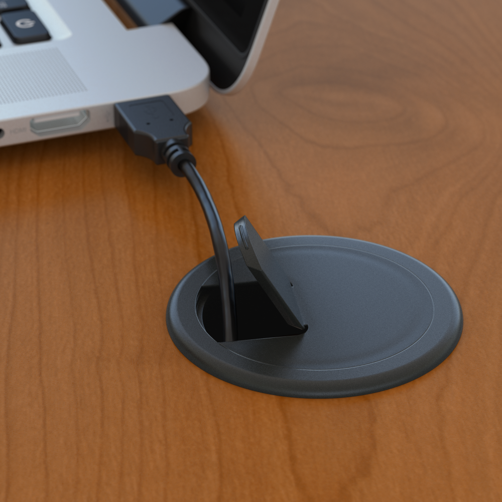 Series C 72W x 36D Bow Front Desk with Mobile File Cabinet