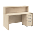 Arrive 60W x 30D Reception Desk with Shelf and Mobile File Cabinet