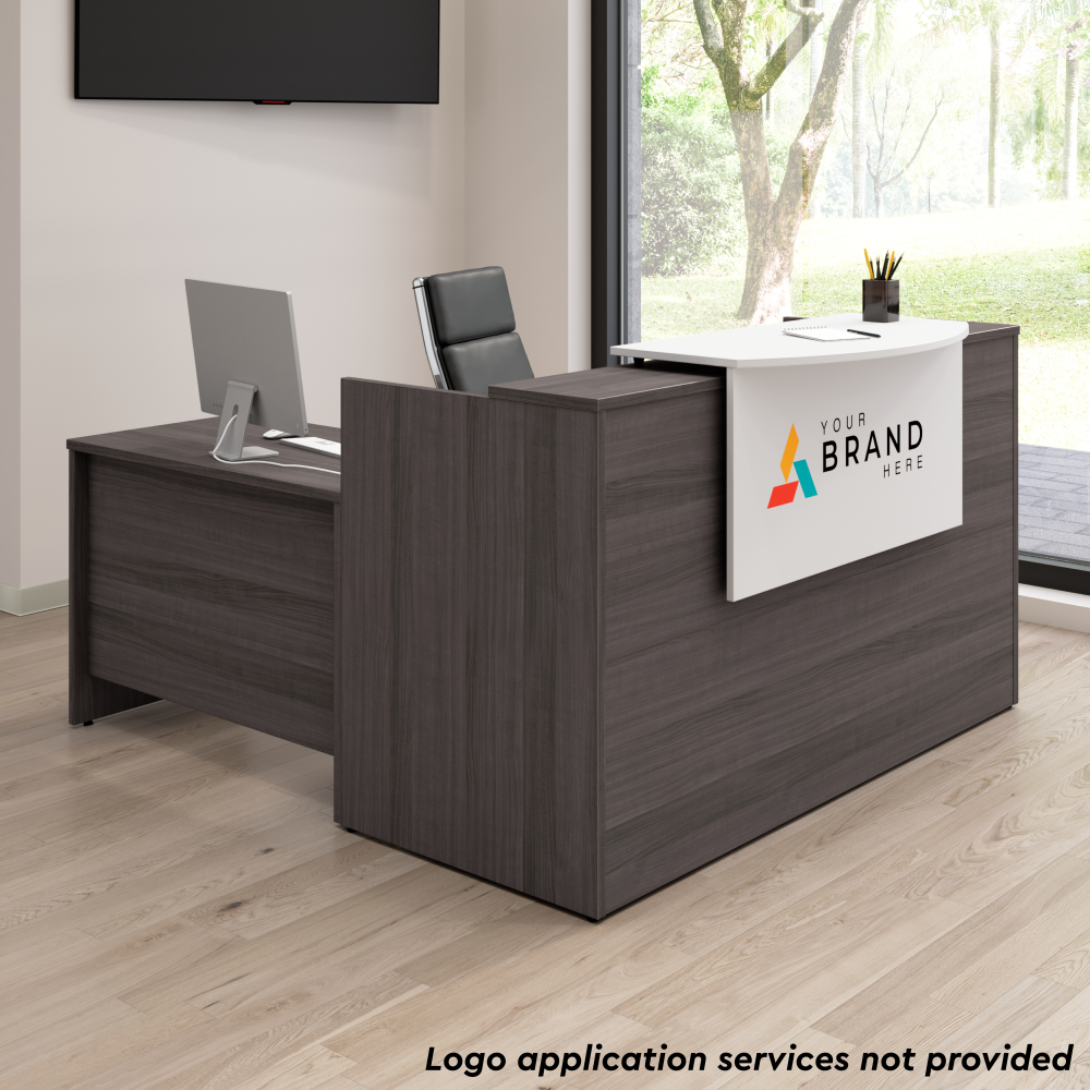 Arrive 72W x 72D L Shaped Reception Desk with Counter