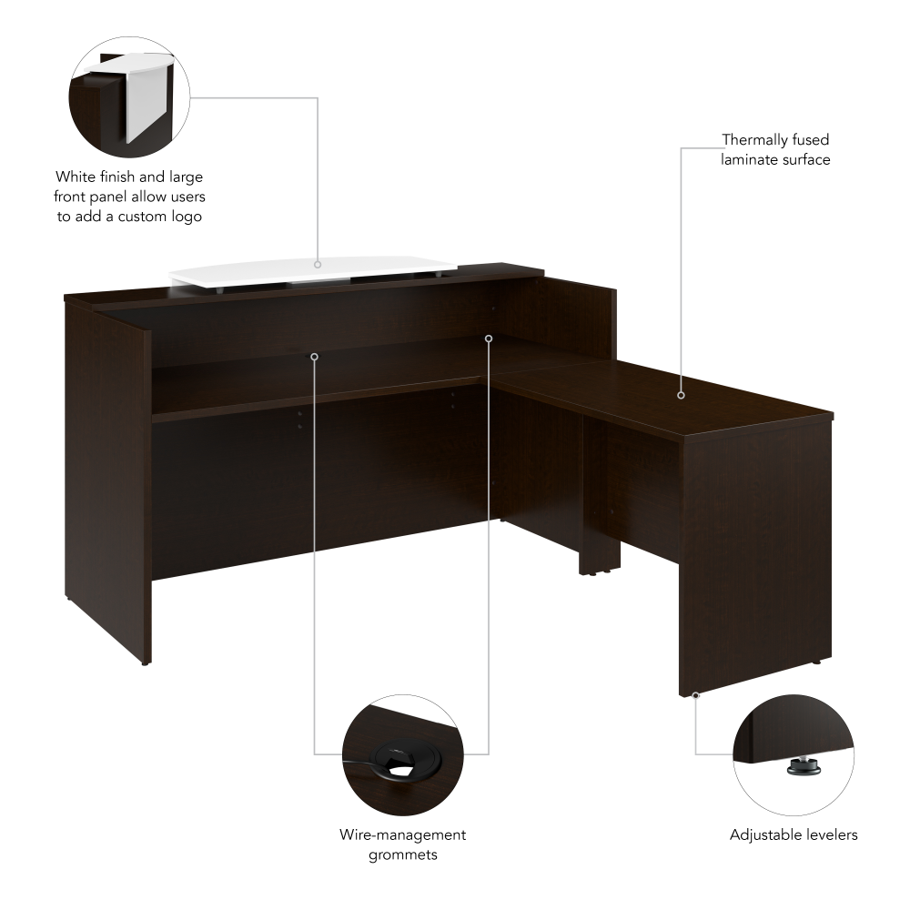 Arrive 72W x 72D L Shaped Reception Desk with Counter