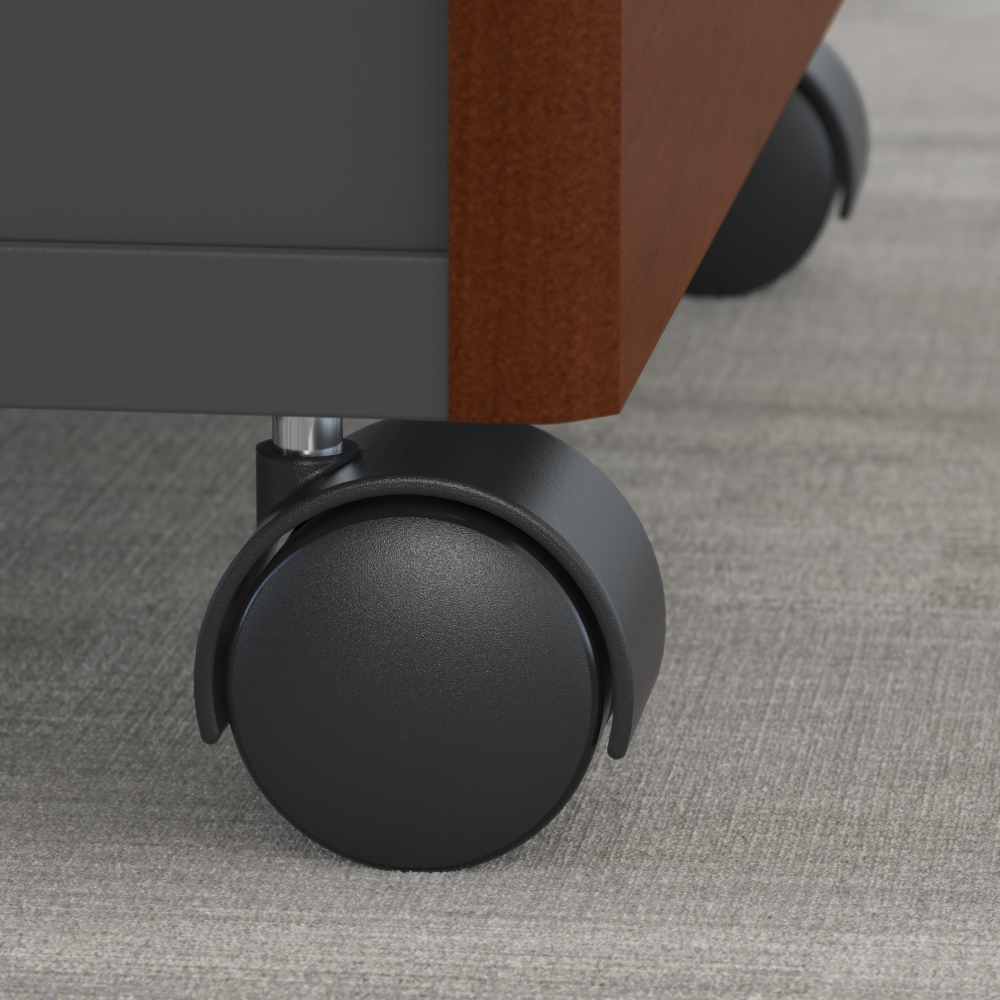 Series C 72W x 36D Bow Front Desk with Mobile File Cabinet