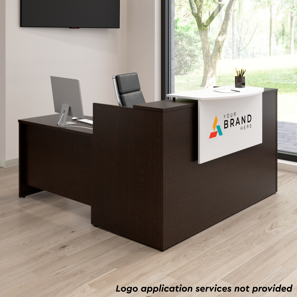 Arrive 72W x 72D L Shaped Reception Desk with Counter