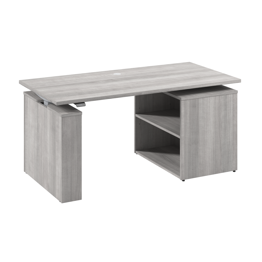 Stratus 60W x 30D Electric Height Adjustable Standing Desk with Bookcase